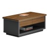 Oscar pakoworld professional office table in walnut-anthracite shade 120x60x42cm