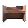 Professional reception desk Oscar pakoworld in walnut-anthracite shade 140x65x110cm