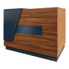 Professional reception desk Oscar pakoworld in walnut-anthracite shade 140x65x110cm