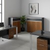 Professional office cabinets Oscar pakoworld walnut-anthracite 200x40x120cm