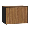 Professional office low cabinets Oscar pakoworld walnut-anthracite 240x40x80cm