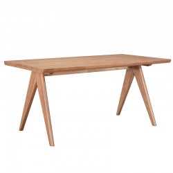 Dining table Winslow pakoworld rubberwood light walnut 160x85x75cm Dining table Winslow pakoworld rubberwood light walnut 160x85x75cm