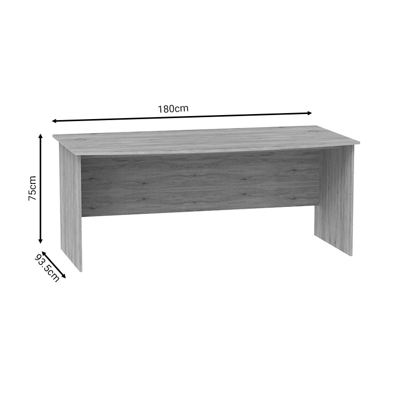 Work desk Anze pakoworld natural melamine 180x93.5x75cm Work desk Anze pakoworld natural melamine 180x93.5x75cm