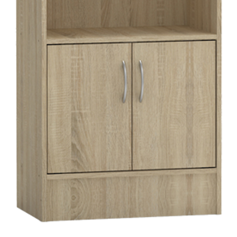 Bookcase Negan pakoworld sonoma melamine 57x33x180cm Bookcase Negan pakoworld sonoma melamine 57x33x180cm