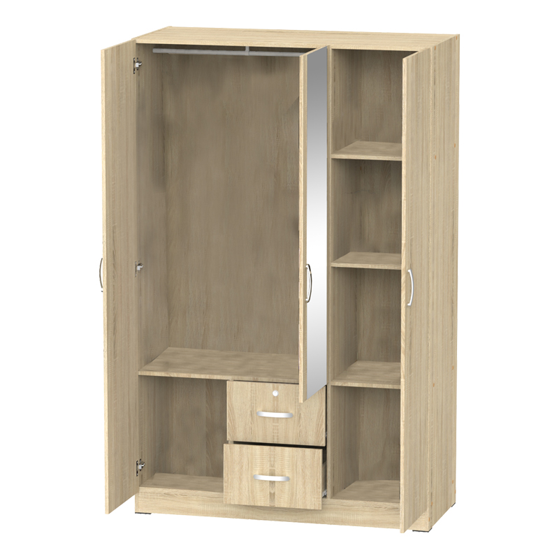 Three-leaf wardrobe Dillion pakoworld sonoma melamine 120x52x190cm Three-leaf wardrobe Dillion pakoworld sonoma melamine 120x52x190cm