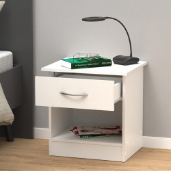 Kona pakoworld bedside table in white shade 40x34x42cm Kona pakoworld bedside table in white shade 40x34x42cm