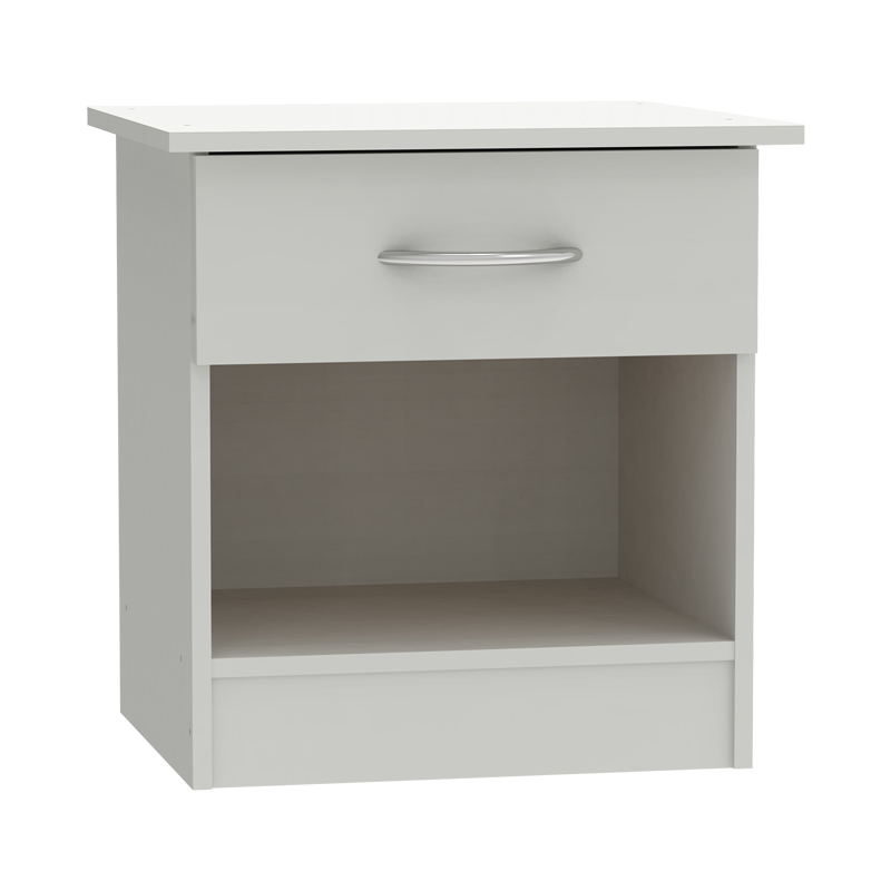 Κομοδίνο Kona pakoworld σε λευκή απόχρωση 40x34x42εκ