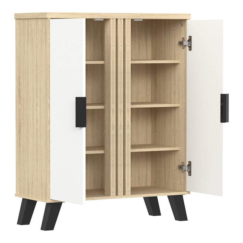 Παπουτσοθήκη-ντουλάπι Shoby pakoworld λευκό-sonoma 70.5x30x91εκ