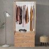 Wardrobe Zelia pakoworld with 2 doors and drawers in oak color 79x42x180cm