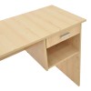 Γραφείο εργασίας με συρτάρι Michael pakoworld φυσικό 88x45x72εκ