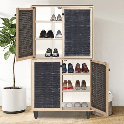Shoe cabinet Ronan pakoworld natural 70.5x35x122cm Shoe cabinet Ronan pakoworld natural 70.5x35x122cm