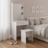 Dressing table with mirror Zelia pakoworld in white colour 60x40.5x151cm