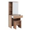 Dressing table with mirror Zelia pakoworld in oak colour 60x40.5x151cm