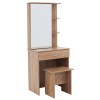 Dressing table with mirror Zelia pakoworld in oak colour 60x40.5x151cm
