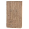 Wardrobe Zelia pakoworld with 2 doors and drawers in oak color 90x42x180cm