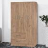 Wardrobe Zelia pakoworld with 2 doors and drawers in oak color 90x42x180cm