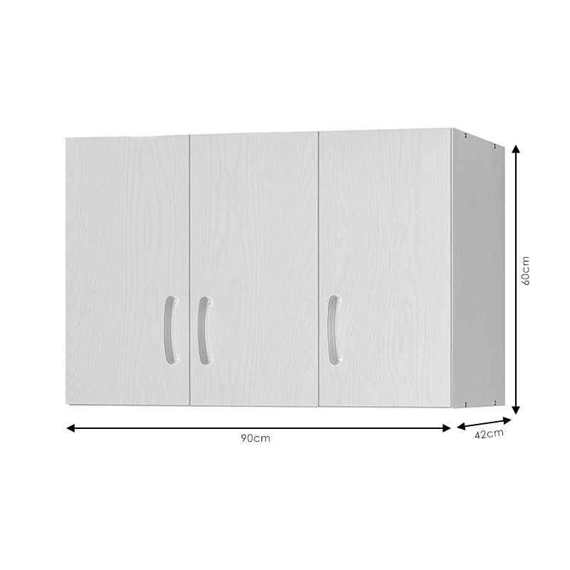Cabinet Zelia pakoworld 3 doors white 90x42x60cm Cabinet Zelia pakoworld 3 doors white 90x42x60cm