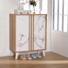 Shoe rack-cabinet Kumen pakoworld melamine in oak marble shade 74x38x95cm