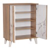Shoe rack-cabinet Kumen pakoworld melamine in oak marble shade 74x38x95cm