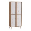 Shoe cabinet Kumen pakoworld oak marble melamine 74x38x174cm