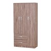 Wardrobe Zelia pakoworld with 2 doors and drawers in walnut color 90x42x180cm