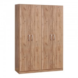 Four-leaf wardrobe Jonar I pakoworld oak color 120x42x180cm Four-leaf wardrobe Jonar I pakoworld oak color 120x42x180cm