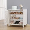 Shoe cabinet Ronan pakoworld in white color 70.5x35x.66cm