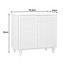 Shoe cabinet Ronan pakoworld in white color 70.5x35x.66cm