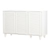 Shoe cabinet Ronan pakoworld in white color 105x35x.66cm