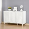 Shoe cabinet Ronan pakoworld in white color 105x35x.66cm