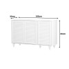Shoe cabinet Ronan pakoworld in white color 105x35x.66cm