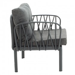 Lounge Intricate pakoworld set of 4 pcs PP anthracite-dark grey antique fabric Lounge Intricate pakoworld set of 4 pcs PP anthracite-dark grey antique fabric