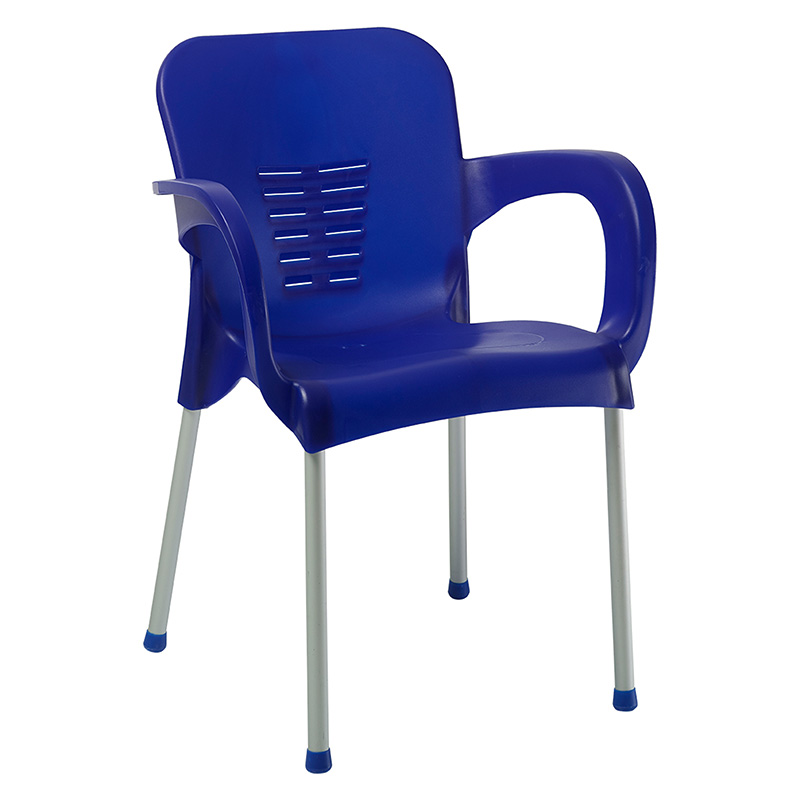 Armchair Feast pakoworld PP color dark blue-aluminum leg Armchair Feast pakoworld PP color dark blue-aluminum leg
