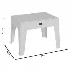 Τραπέζι Cosmic pakoworld PP λευκό 55x40x43.5εκ