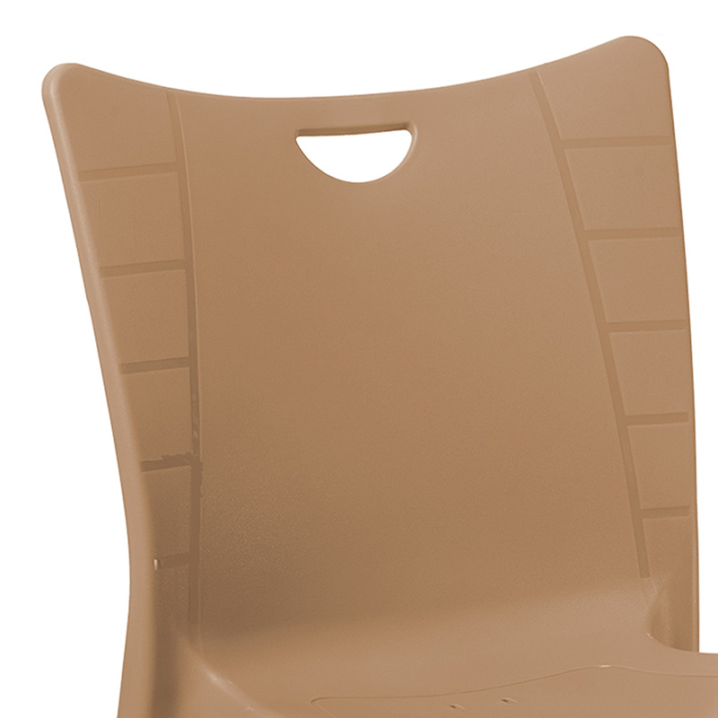 Chair Crafted pakoworld PP color cappucino - aluminium leg