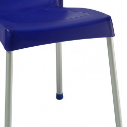 Chair Crafted pakoworld PP color dark blue - aluminium leg