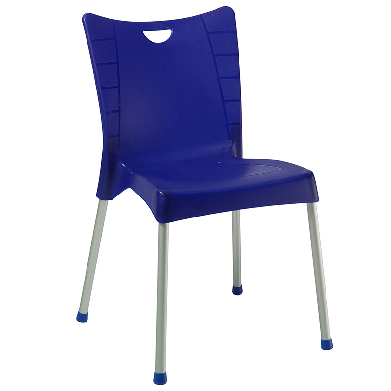 Chair Crafted pakoworld PP color dark blue - aluminium leg