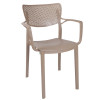 Dining set Explore-Fontline pakoworld set 3pieces PP cappuccino 90x90x73,5cm