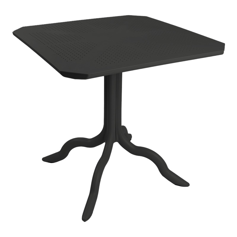 Dining set Groovy-Gentle pakoworld set 5pieces PP dark grey 80x80x74,5cm Dining set Groovy-Gentle pakoworld set 5pieces PP dark grey 80x80x74,5cm