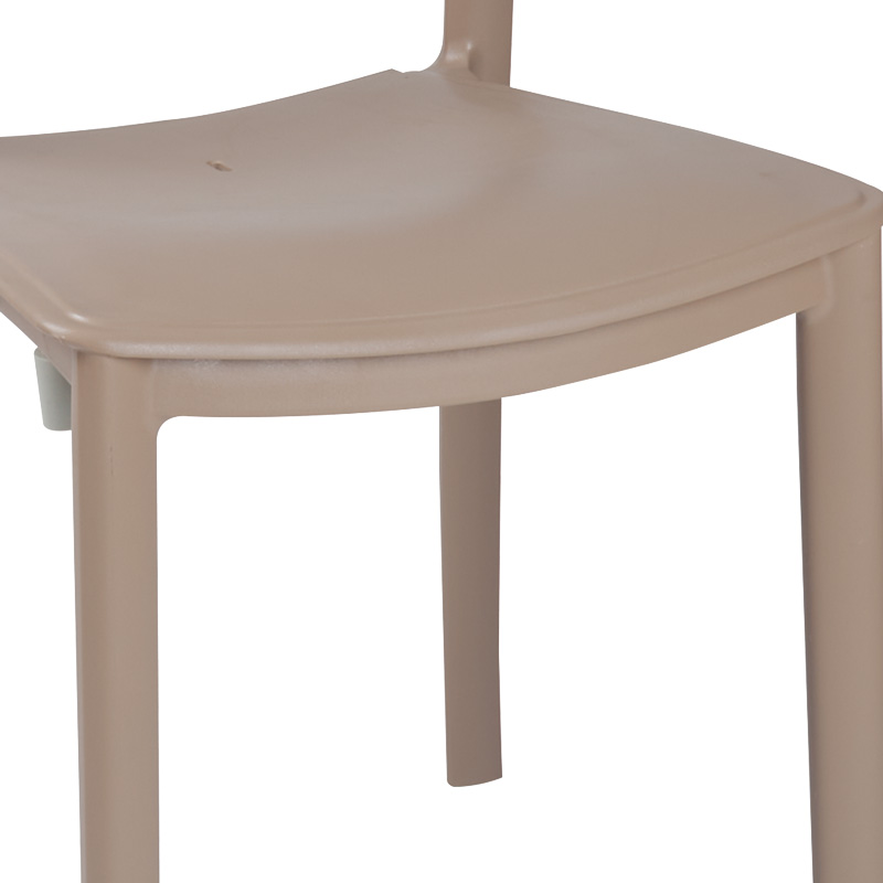 Τραπεζαρία Groovy-Ignite pakoworld σετ 5τεμ PP cappuccino 80x80x74,5εκ.