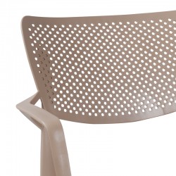 Τραπεζαρία Groovy-Frontline pakoworld σετ 5τεμ PP cappuccino 80x80x74,5εκ.