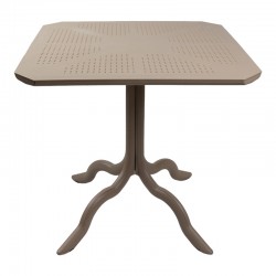 Τραπεζαρία Groovy-Frontline pakoworld σετ 5τεμ PP cappuccino 80x80x74,5εκ.