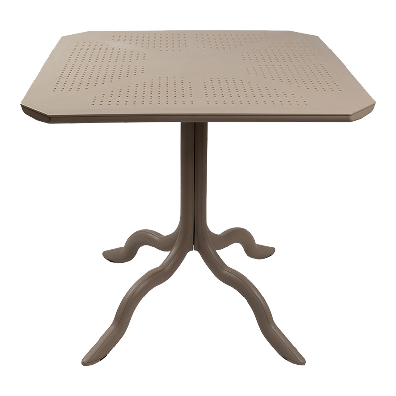 Τραπεζαρία Groovy-Frontline pakoworld σετ 5τεμ PP cappuccino 80x80x74,5εκ.