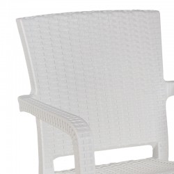 Dining set Groovy-Halcyon pakoworld set 5pieces PP white 80x80x74,5cm Dining set Groovy-Halcyon pakoworld set 5pieces PP white 80x80x74,5cm