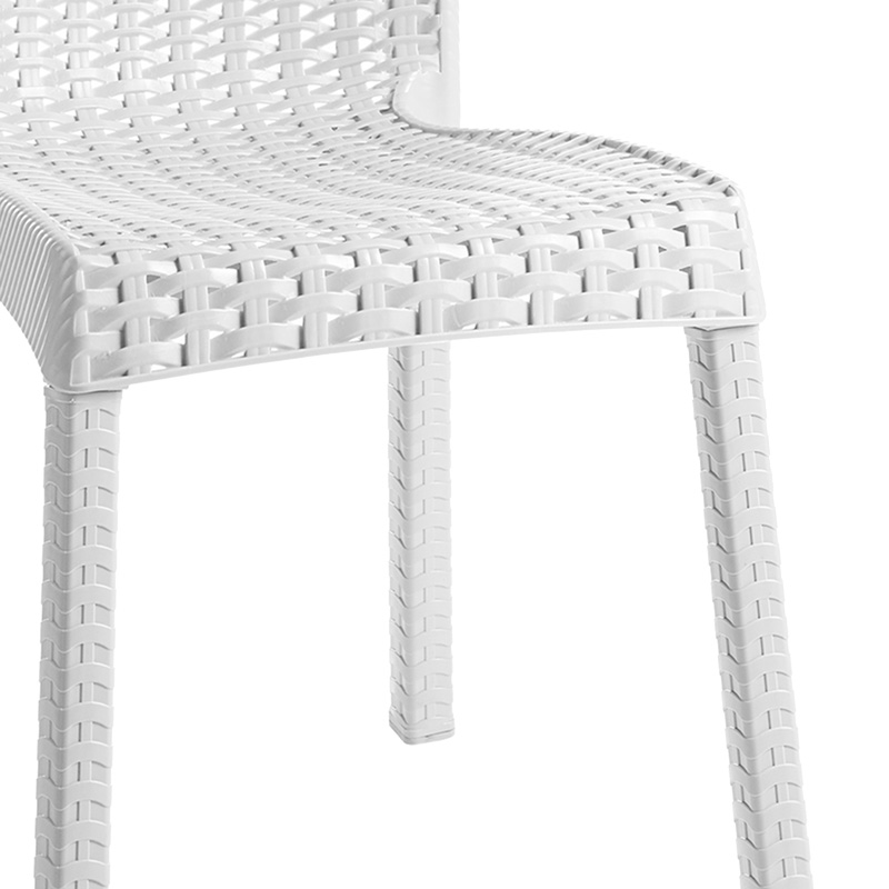 Dining set Groovy-Confident pakoworld set 5pieces PP white 80x80x74,5cm Dining set Groovy-Confident pakoworld set 5pieces PP white 80x80x74,5cm