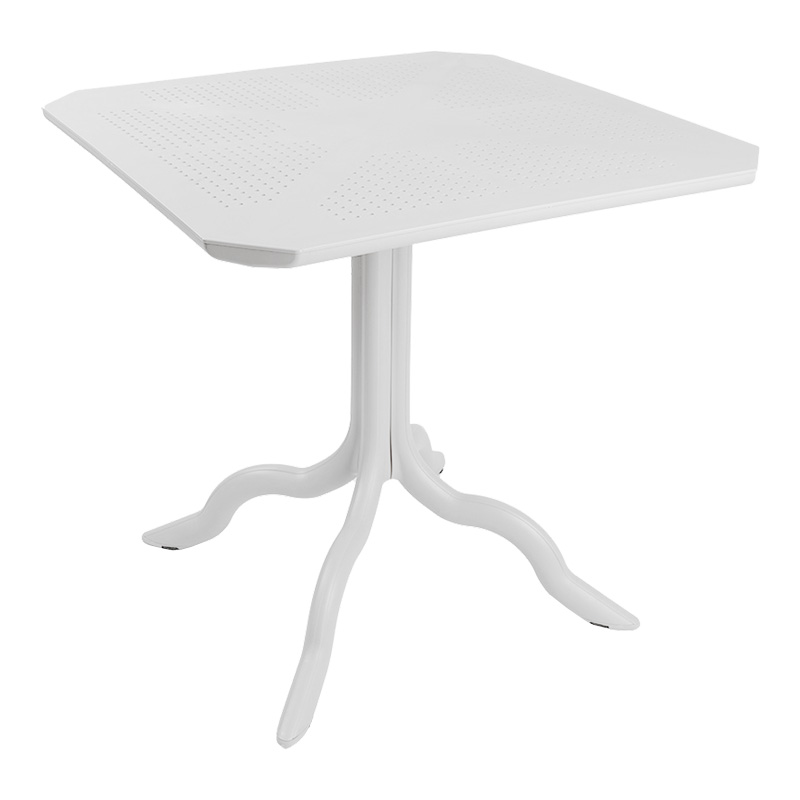 Dining set Groovy-Confident pakoworld set 5pieces PP white 80x80x74,5cm Dining set Groovy-Confident pakoworld set 5pieces PP white 80x80x74,5cm