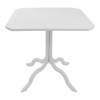 Τραπέζι Icon pakoworld PP σε λευκή απόχρωση 80x80x74.5εκ