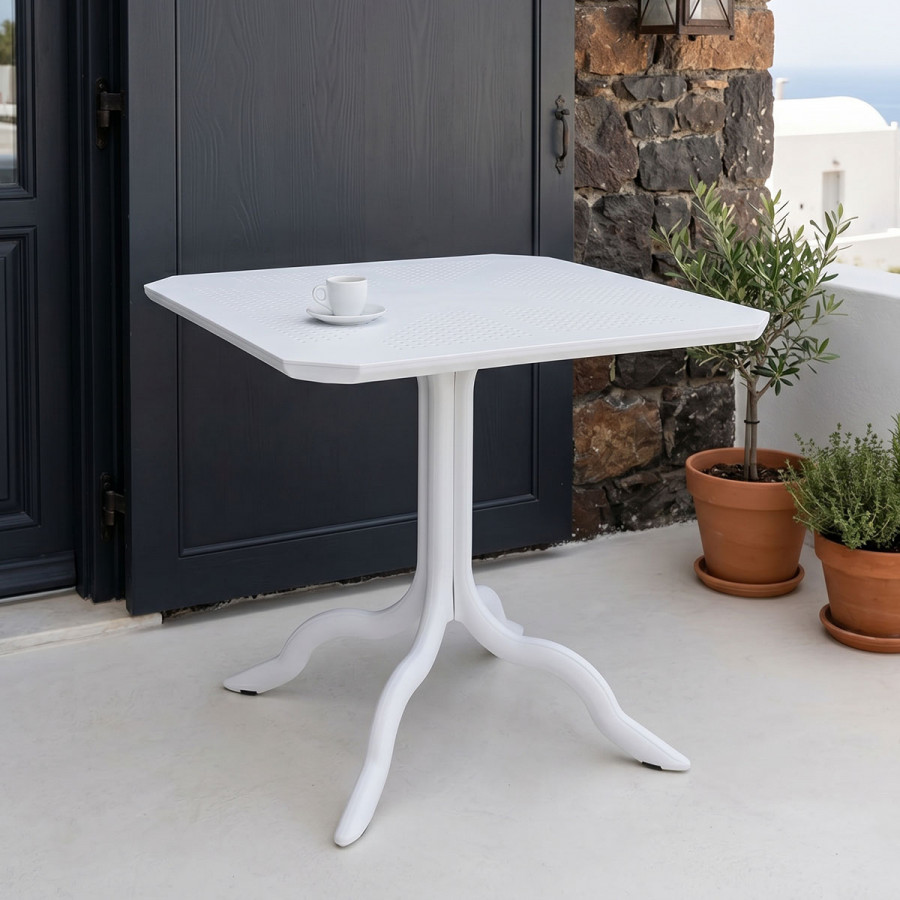 Icon pakoworld PP table in white color 80x80x74.5cm