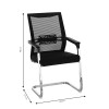 Visitor office chair Chromatic pakoworld metal-mesh black