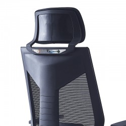 Manager office chair Commend pakoworld with fabric mesh in black colour Manager office chair Commend pakoworld with fabric mesh in black colour
